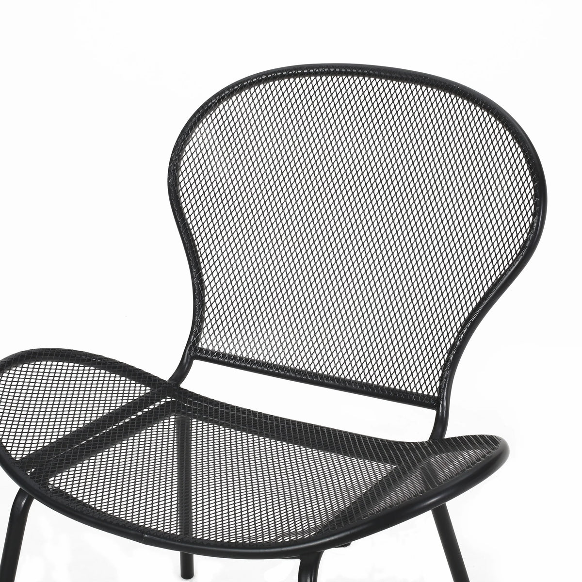 Modern Outdoor Club Chairs Set of 2 Matte Black W712