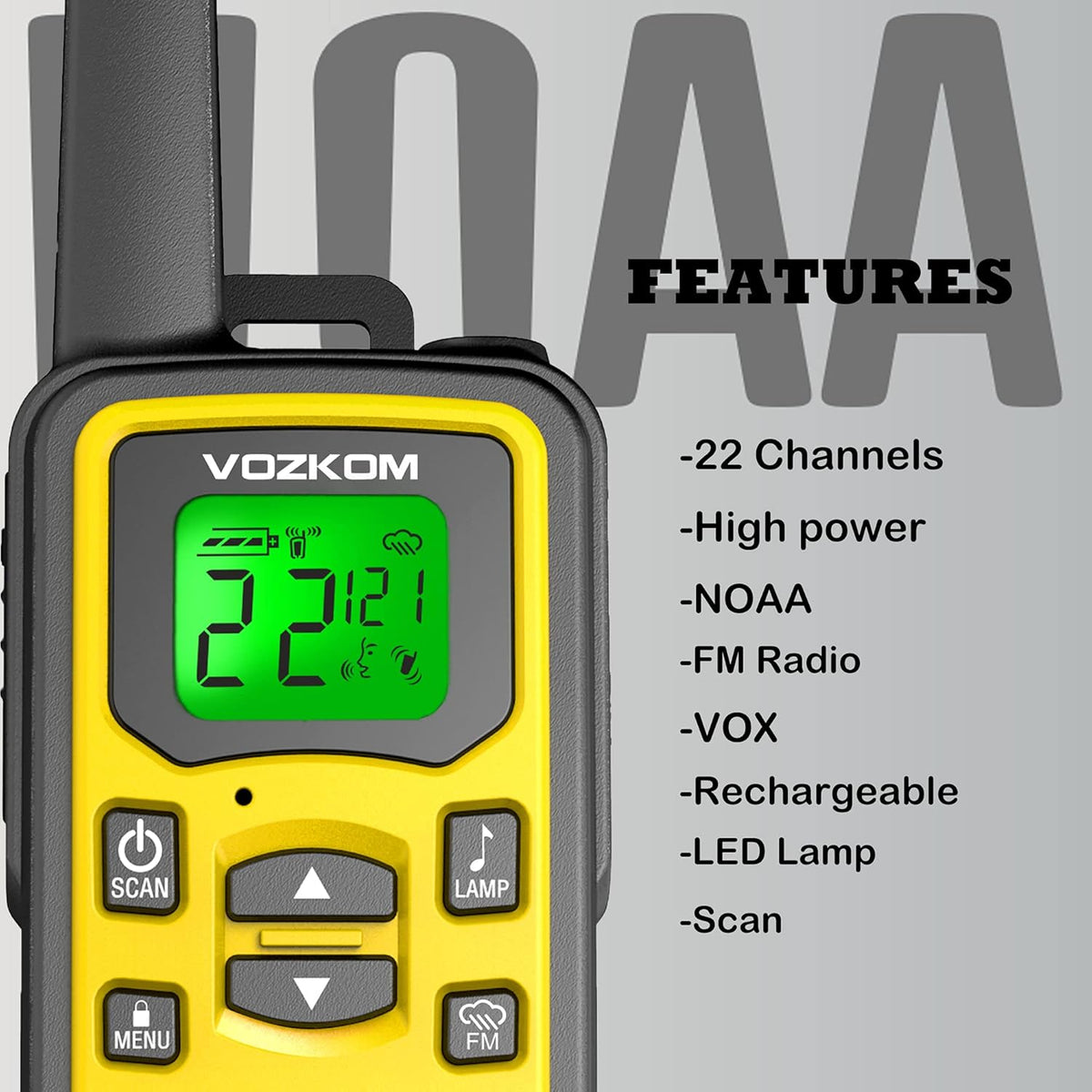 Rechargeable Long Range Two Way Radio Pack of 2 C95592