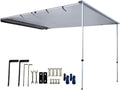 Retractable Waterproof Vehicle Awning Gray 4.9x6.5ft B253868