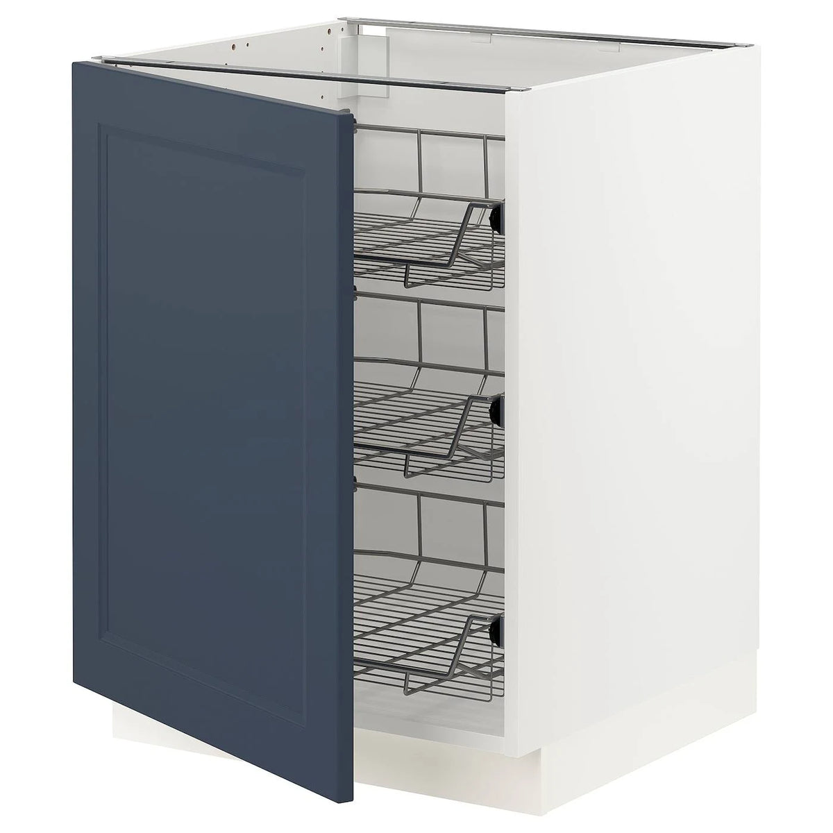 White Base Cabinet with Wire Baskets B95247