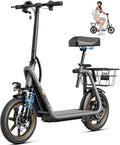 Electric Scooter with Seat, Foldable, Disc Brakes X757