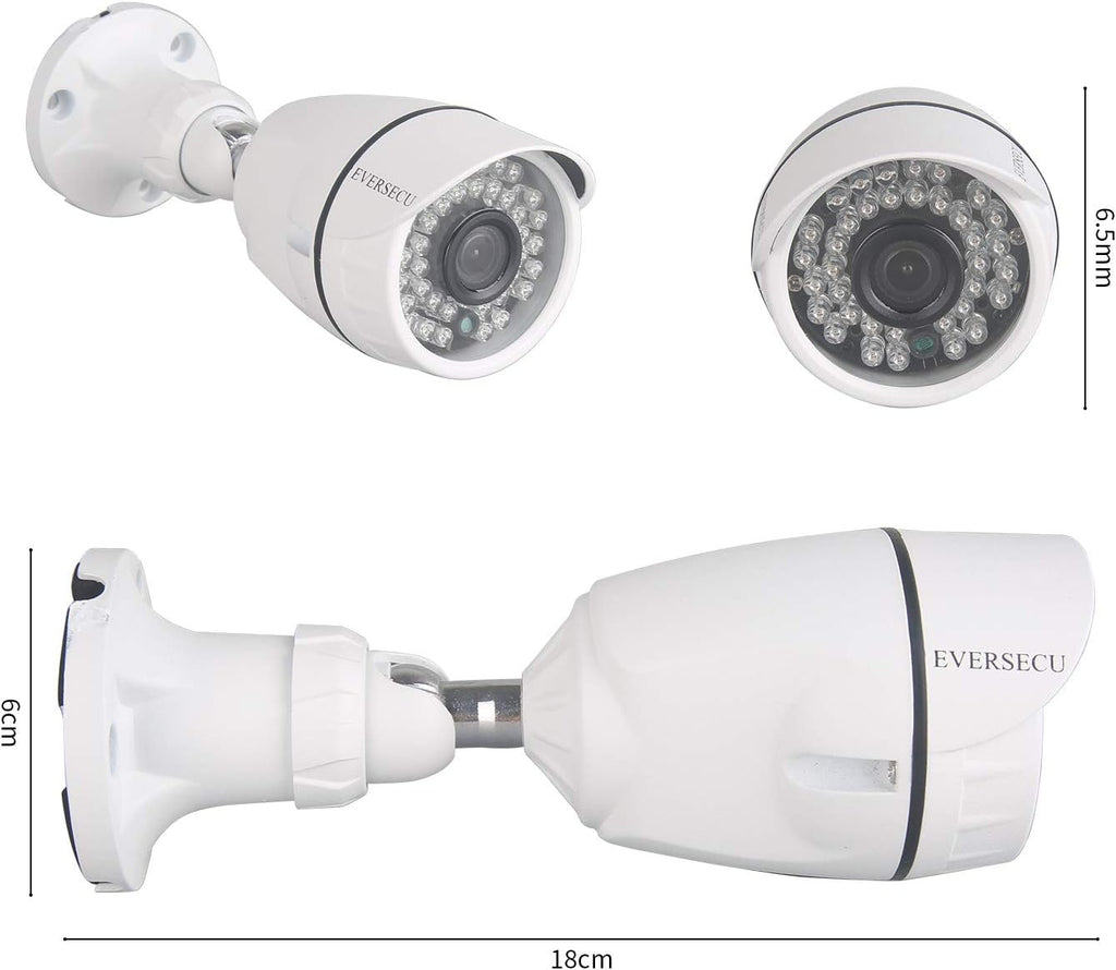 4 Channel 1080P Security Camera System with 4 Weatherproof Cameras U777416