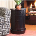 Black End Table with Storage I54498