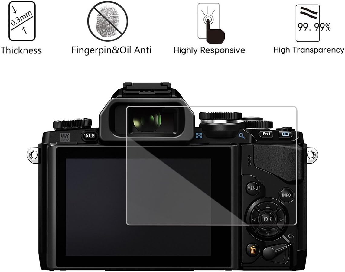 Tempered Screen Protector for Olympus OM-D E-M10 Mark III II E-M5 Mark II Pen-F E-P5 E-PL8 E-PL7 E-PL9 U990