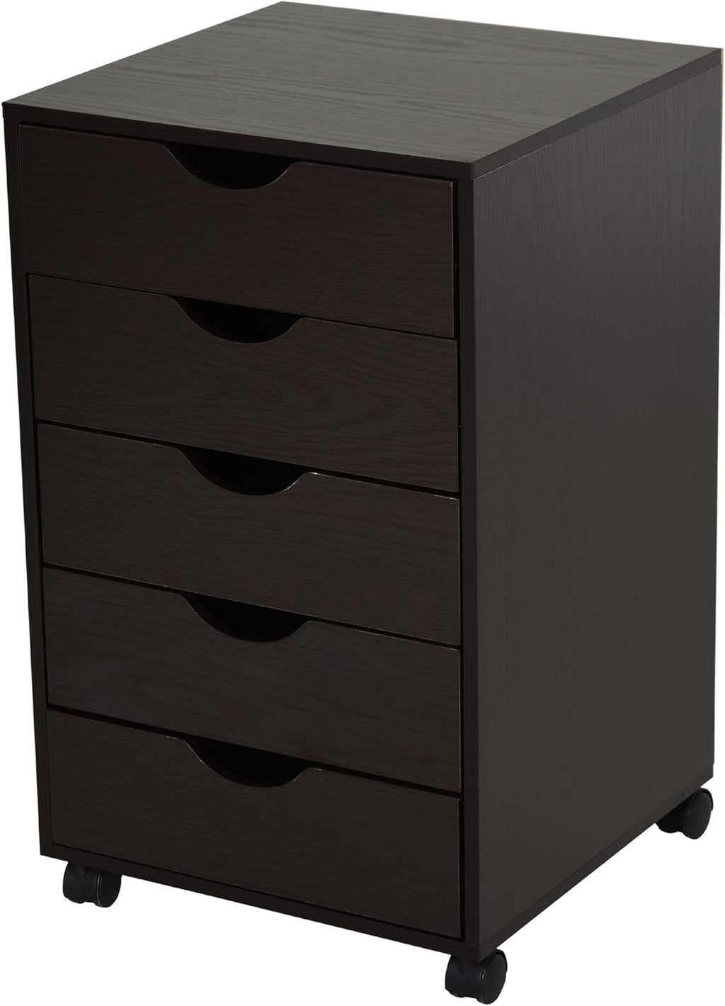 White 5 Drawer File Cabinet with Wheels J263