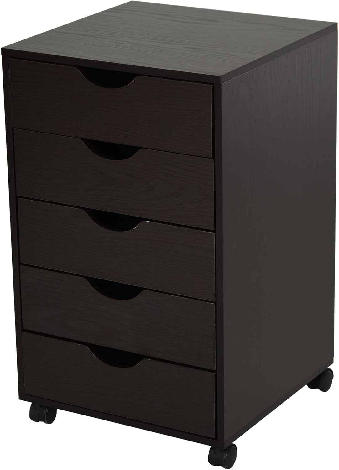 White 5 Drawer File Cabinet with Wheels J263