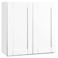 30x30x12 in. Shaker Wall Kitchen Cabinet in Satin White Y8986