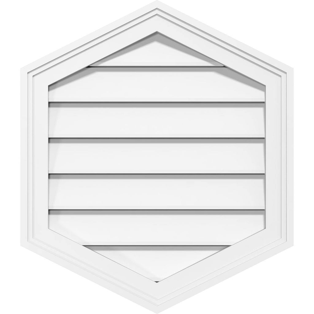 Vertical Peaked Surface Mount PVC Gable Vent O994330