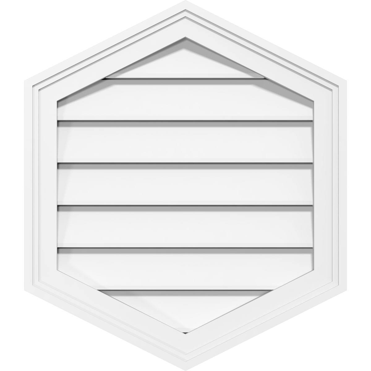 Vertical Peaked Surface Mount PVC Gable Vent O994330