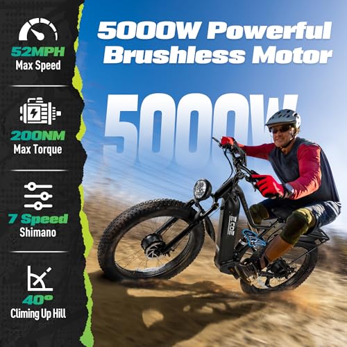 Dual Motor Electric Bike 60V 32AH Battery 26x4 Fat Tire A594453