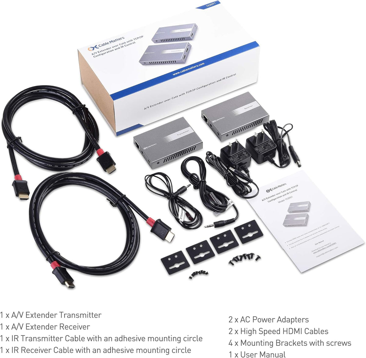 HDMI Over Ethernet Extender 1080p 60Hz up to 328 Feet G798482