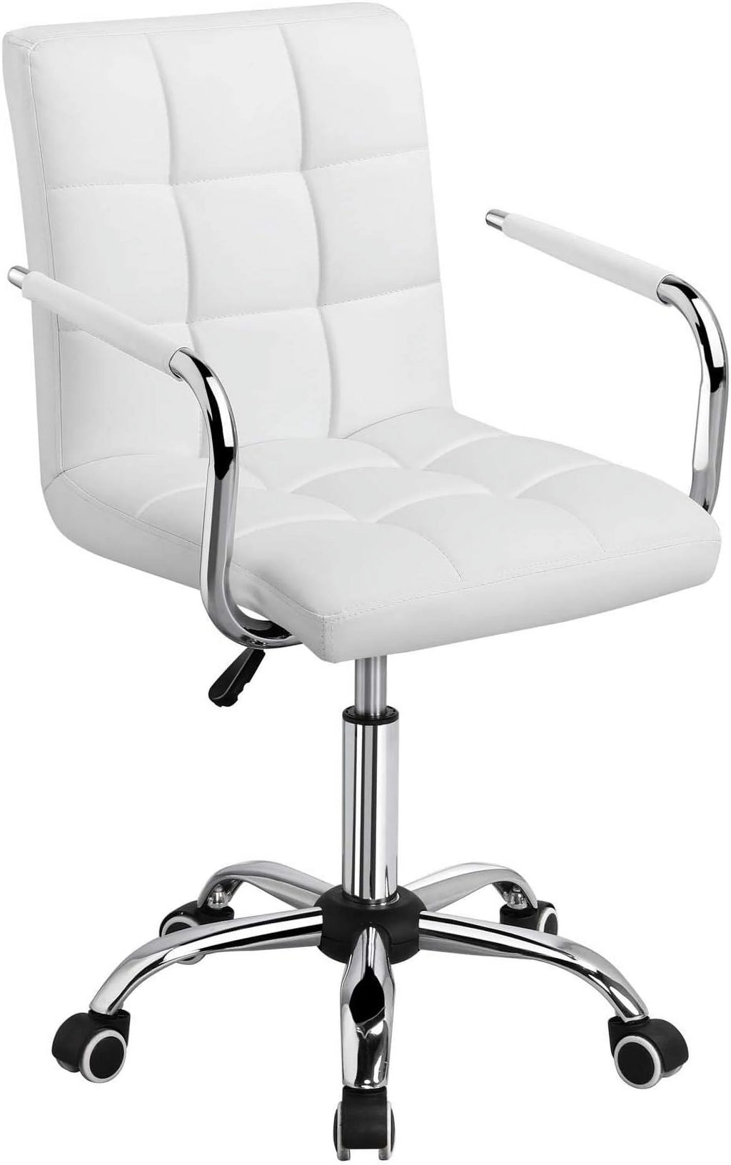 Black Faux Leather Desk Chair with Arms X922365