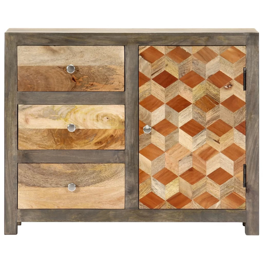 Gray Solid Mango Wood Side Cabinet H551884