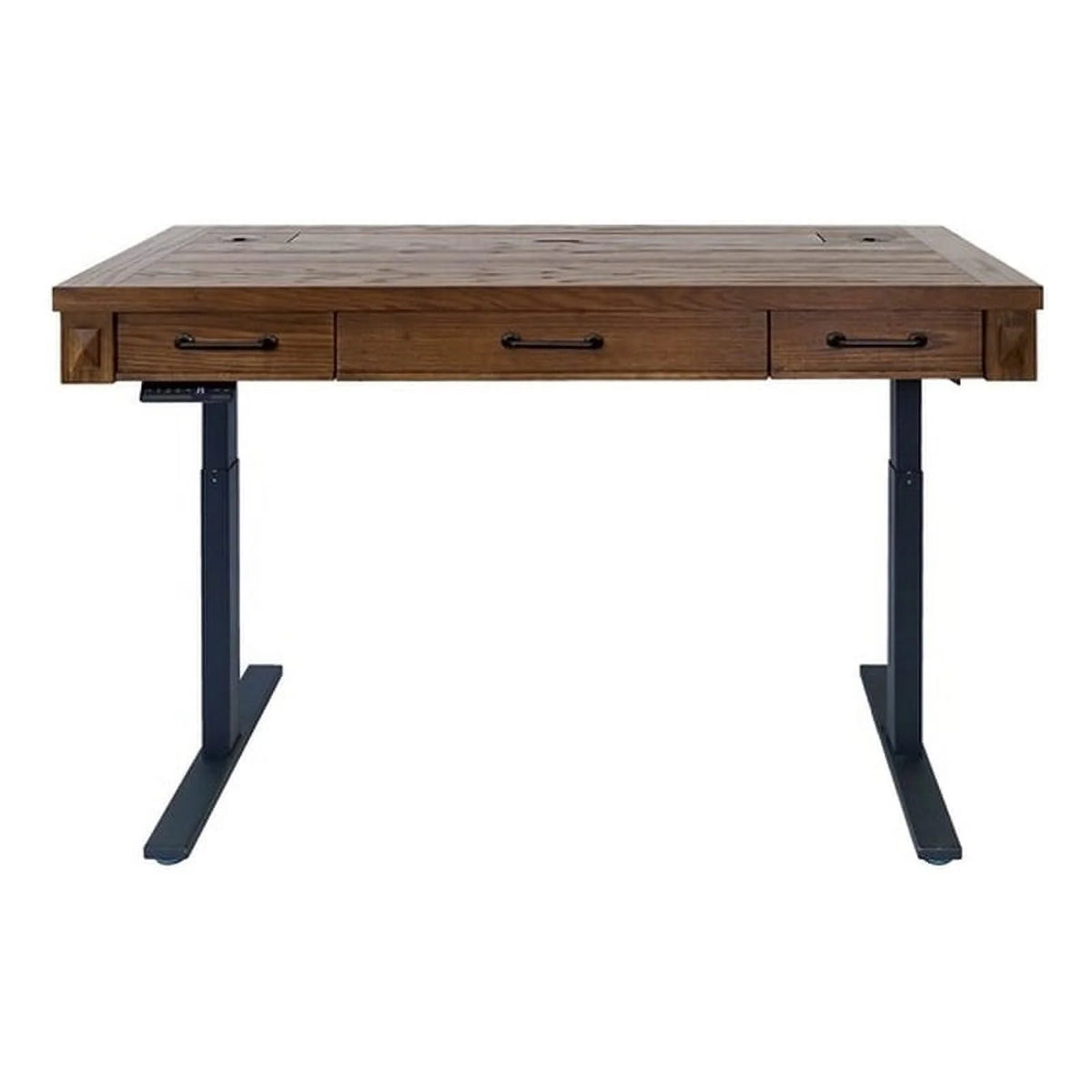 Brown Rustic Wood Sit/Stand Desk Z5792