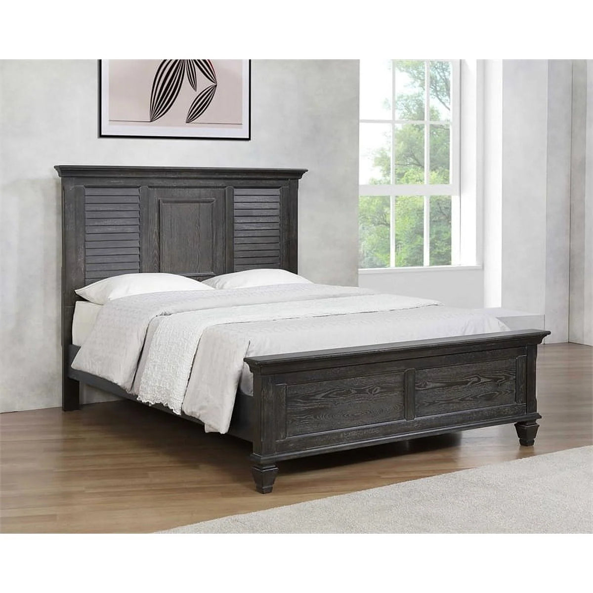 Wood Eastern King Panel Bed C361
