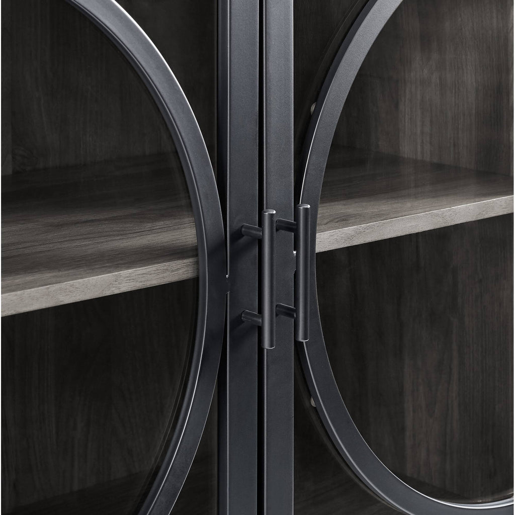 Metal and Glass Door Accent Console R498