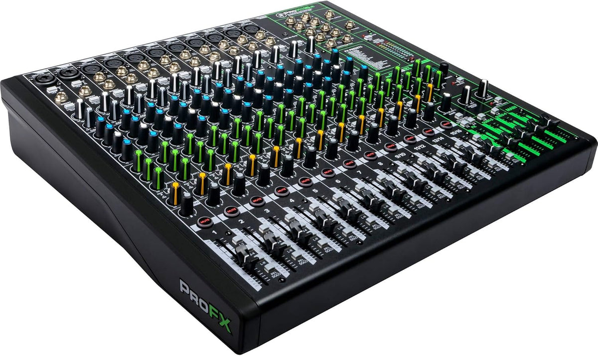 16-Channel Unpowered Mixer with TRS Cable, XLR Cable, Adapter and Microfiber Cloth U57178
