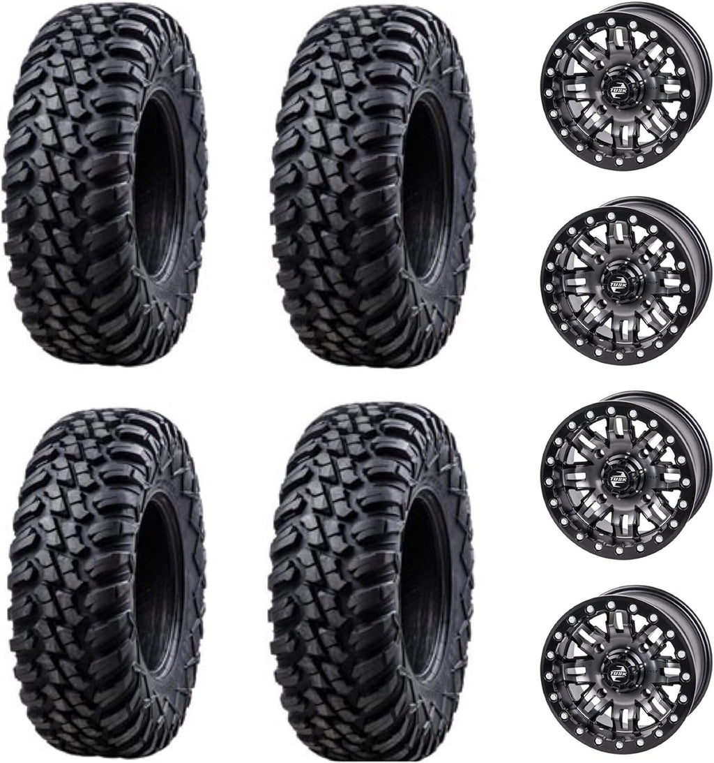32x10-14 8-Ply Radial UTV Tires on Beadlock Wheels J5384