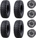 32x10-14 8-Ply Radial UTV Tires on Beadlock Wheels J5384