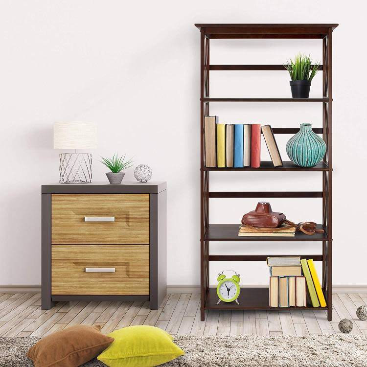 Walnut 5-Shelf Bookcase G239