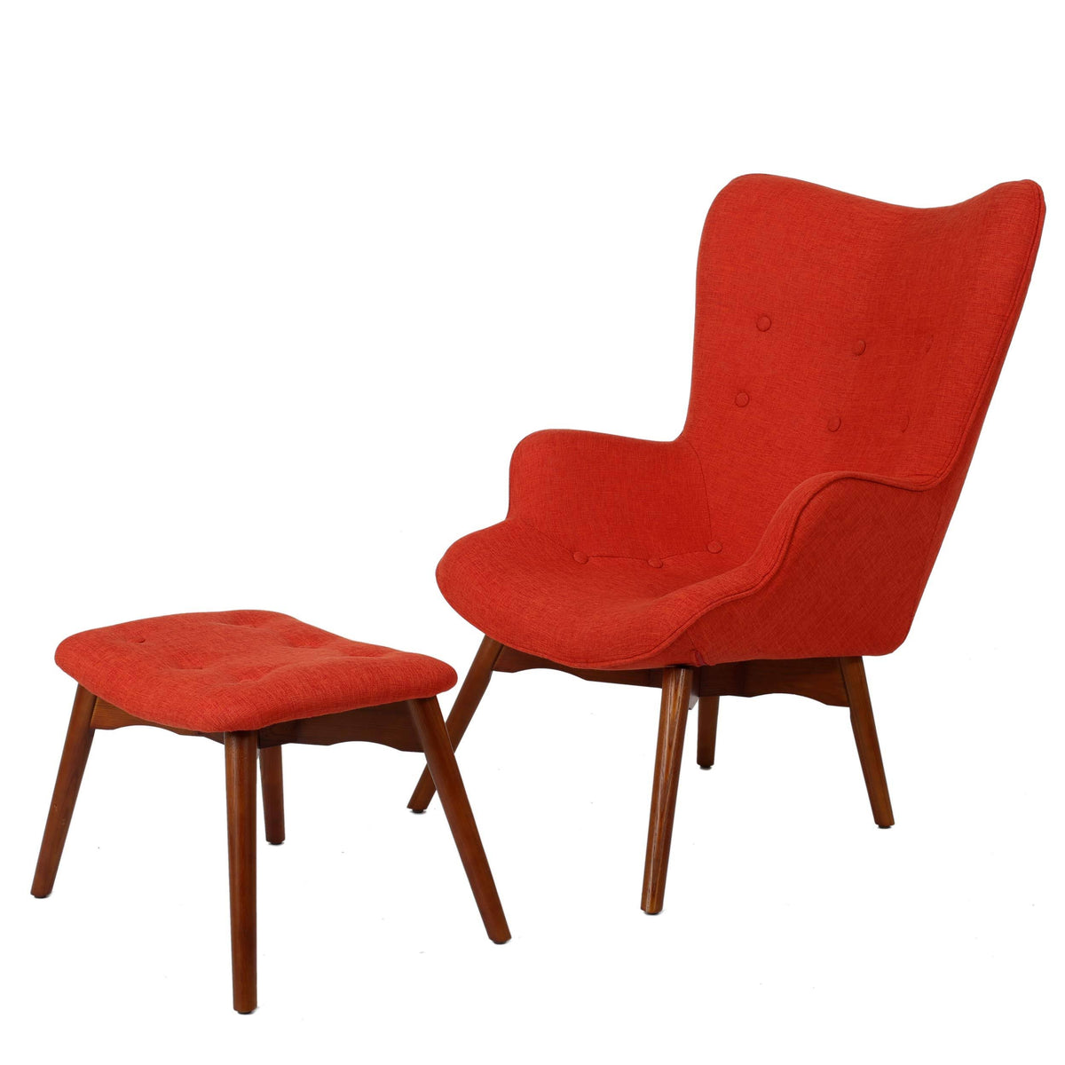 Mid Century Chair Set Orange M1511