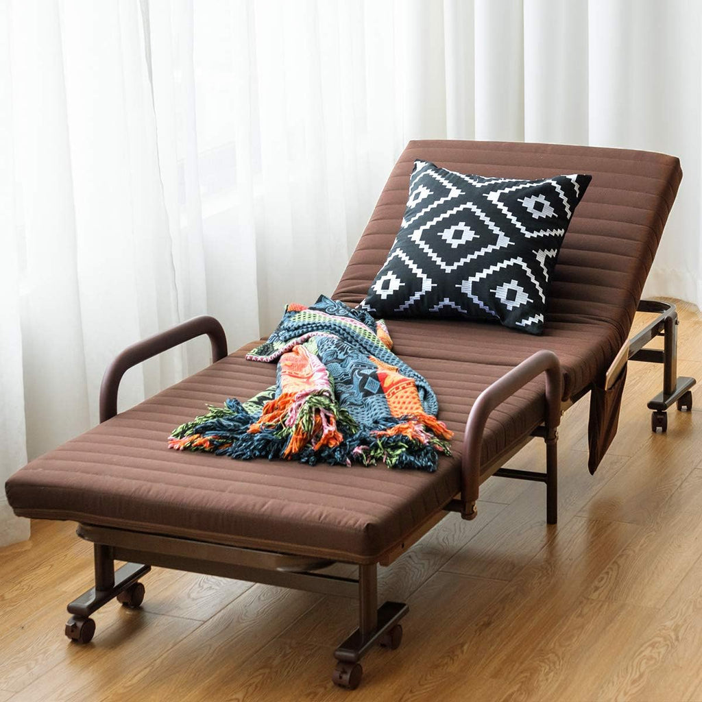 Folding Guest Bed Frame with Mattress B6313