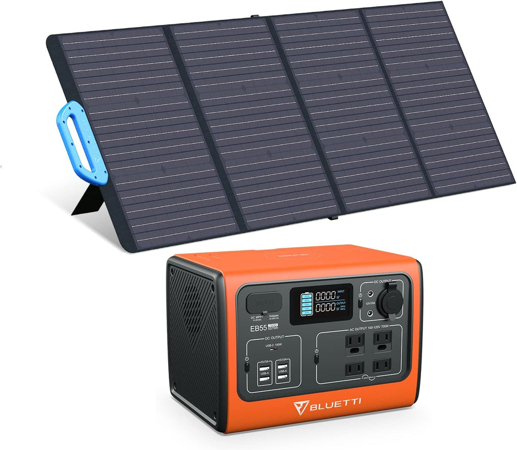 700W 537Wh Portable Power Station with 120W Foldable Solar Panel L194