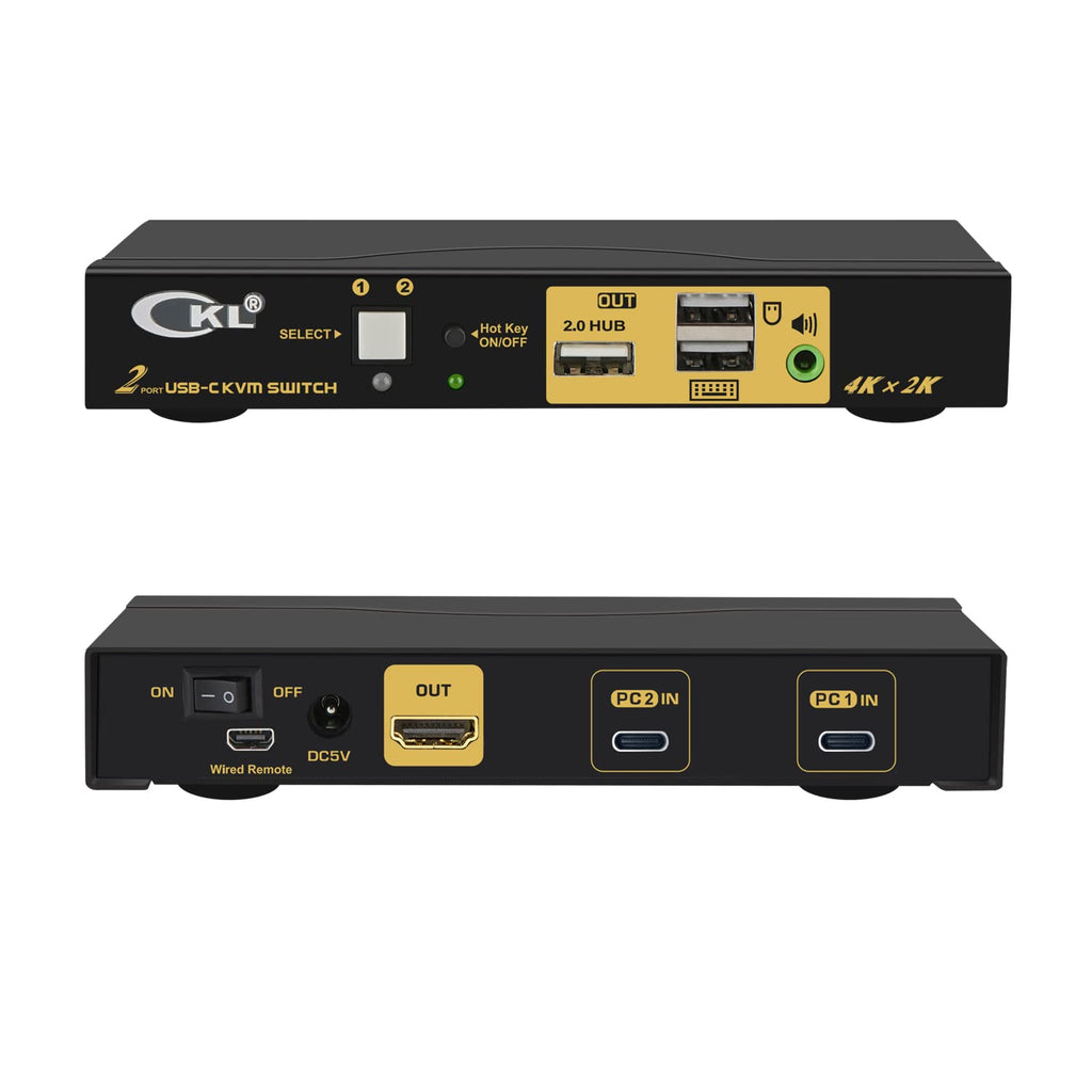 2 Port USB-C KVM Switch with Cables D945913