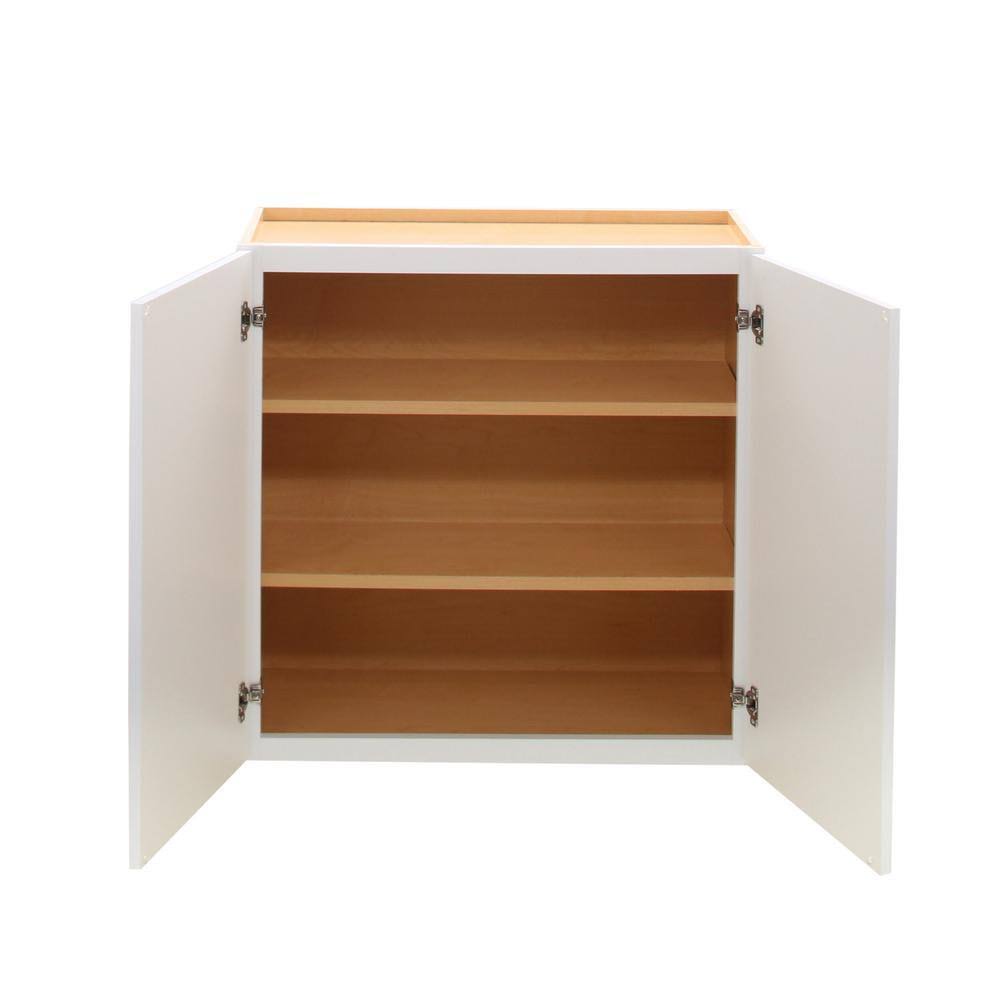 30x30x12 in. Shaker Wall Kitchen Cabinet in Satin White Y8986