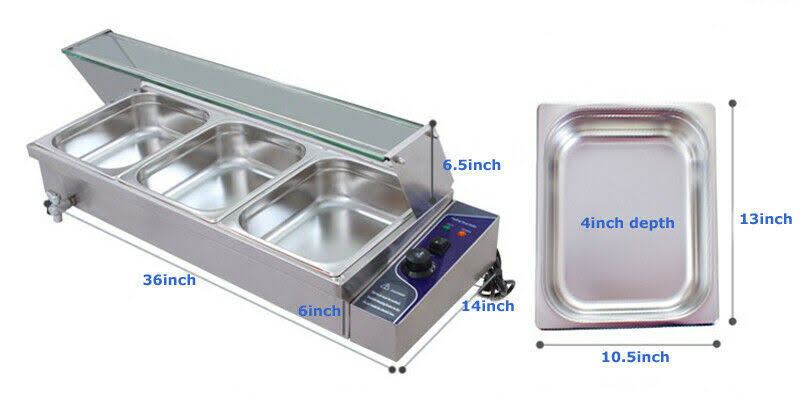 110V 3-Well Commercial Food Warmer Y55831