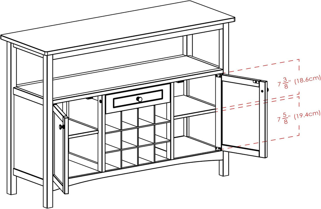 Walnut Buffet Cabinet Y5945