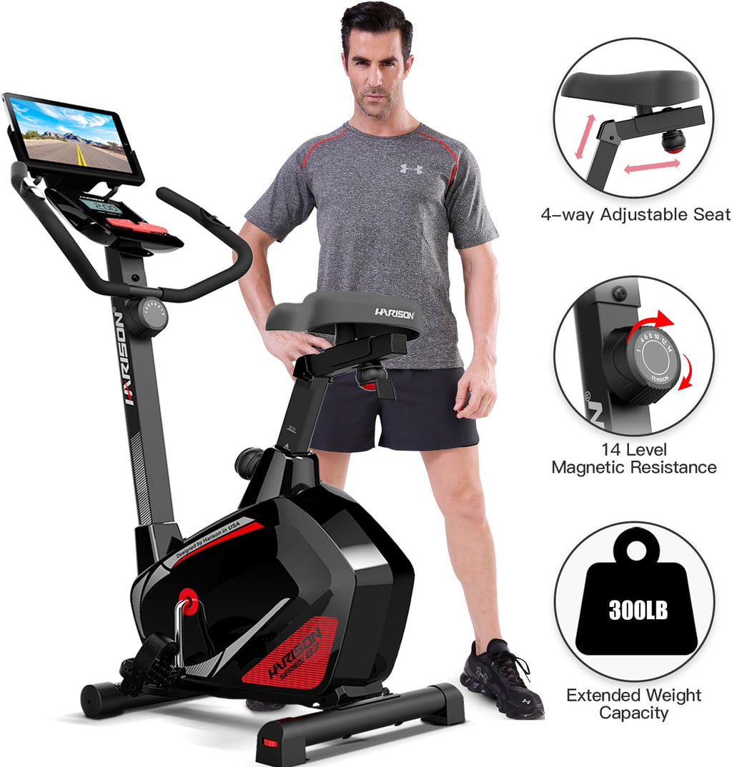 Exercise Bike Stationary with Tablet Holder 350 Lbs Capacity U93316