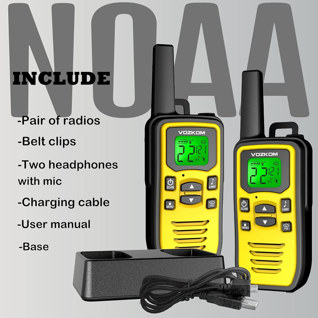 Rechargeable Long Range Two Way Radio Pack of 2 C95592