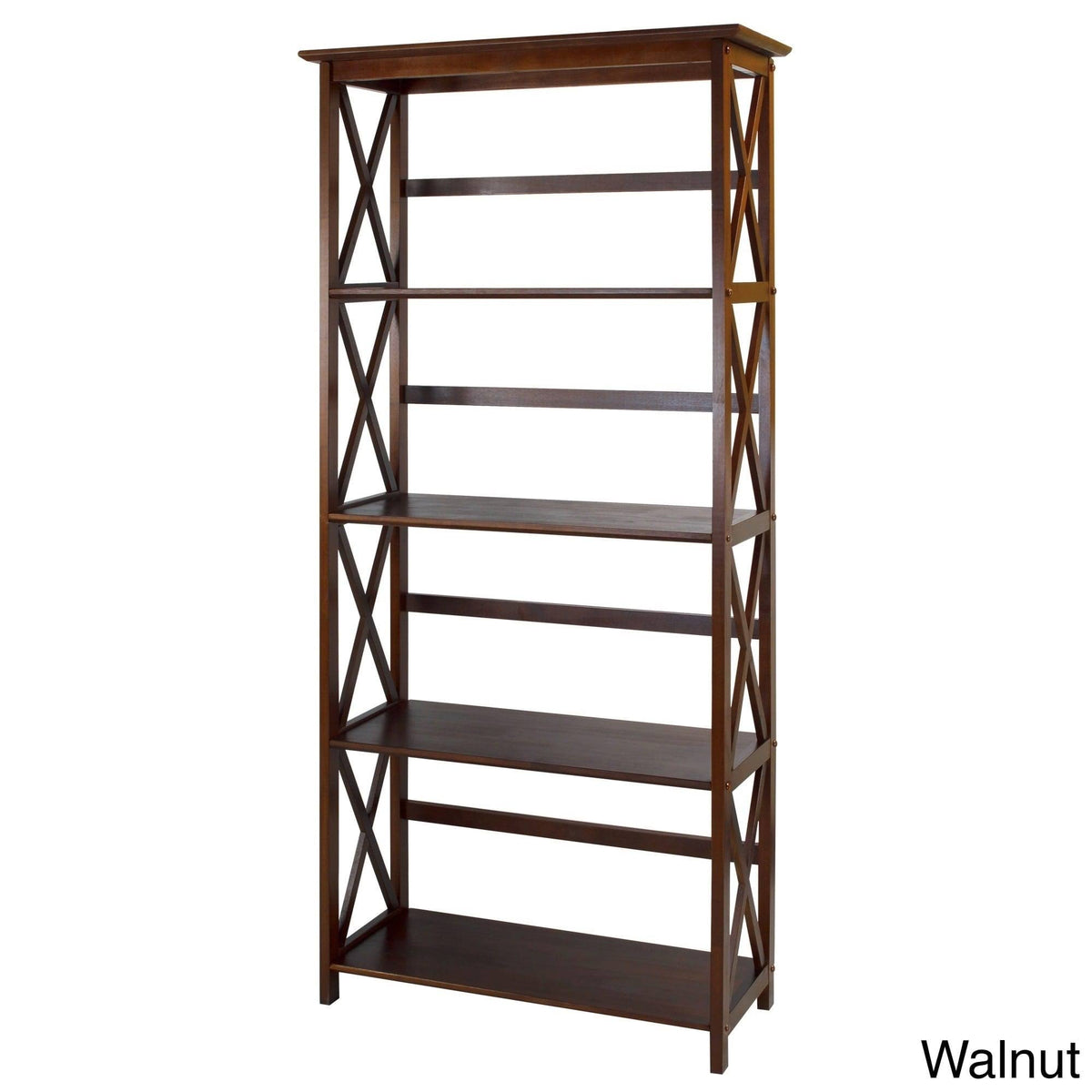 Walnut 5-Shelf Bookcase G239