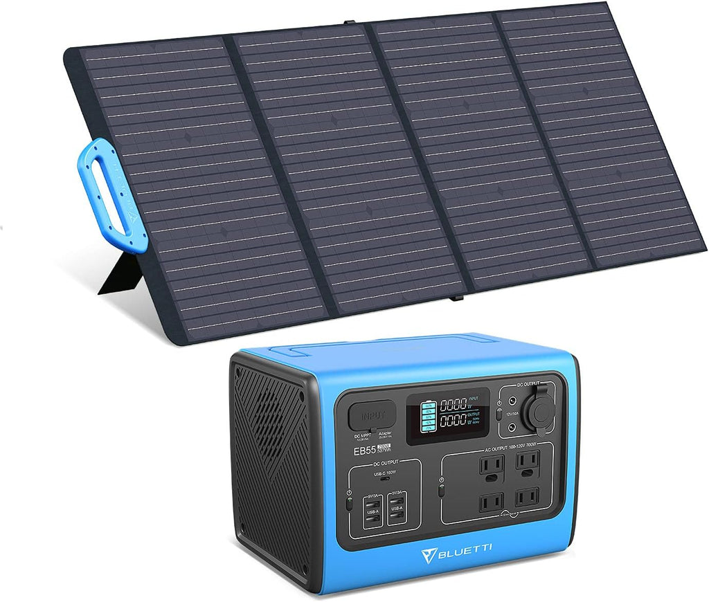 700W 537Wh Portable Power Station with 120W Foldable Solar Panel L194