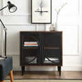 Metal and Glass Door Accent Console R498
