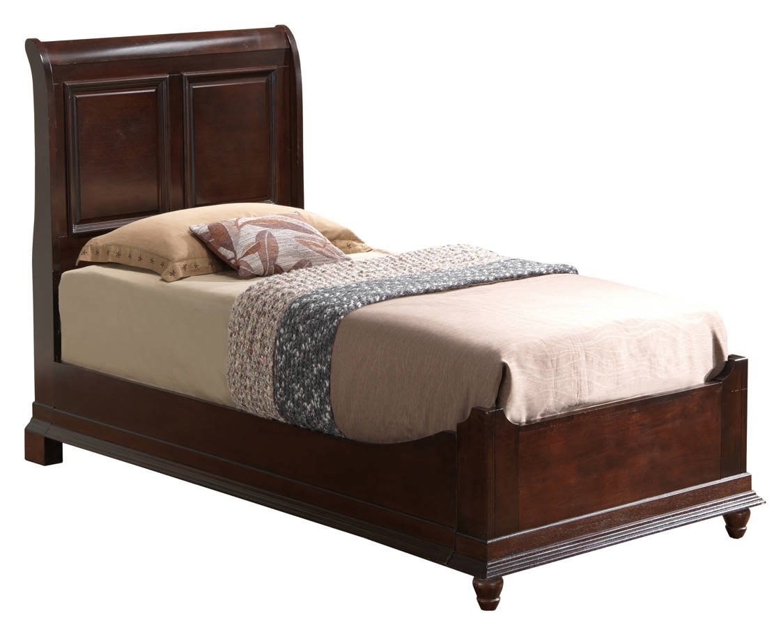 Twin Sleigh Bed in Cappuccino T68739