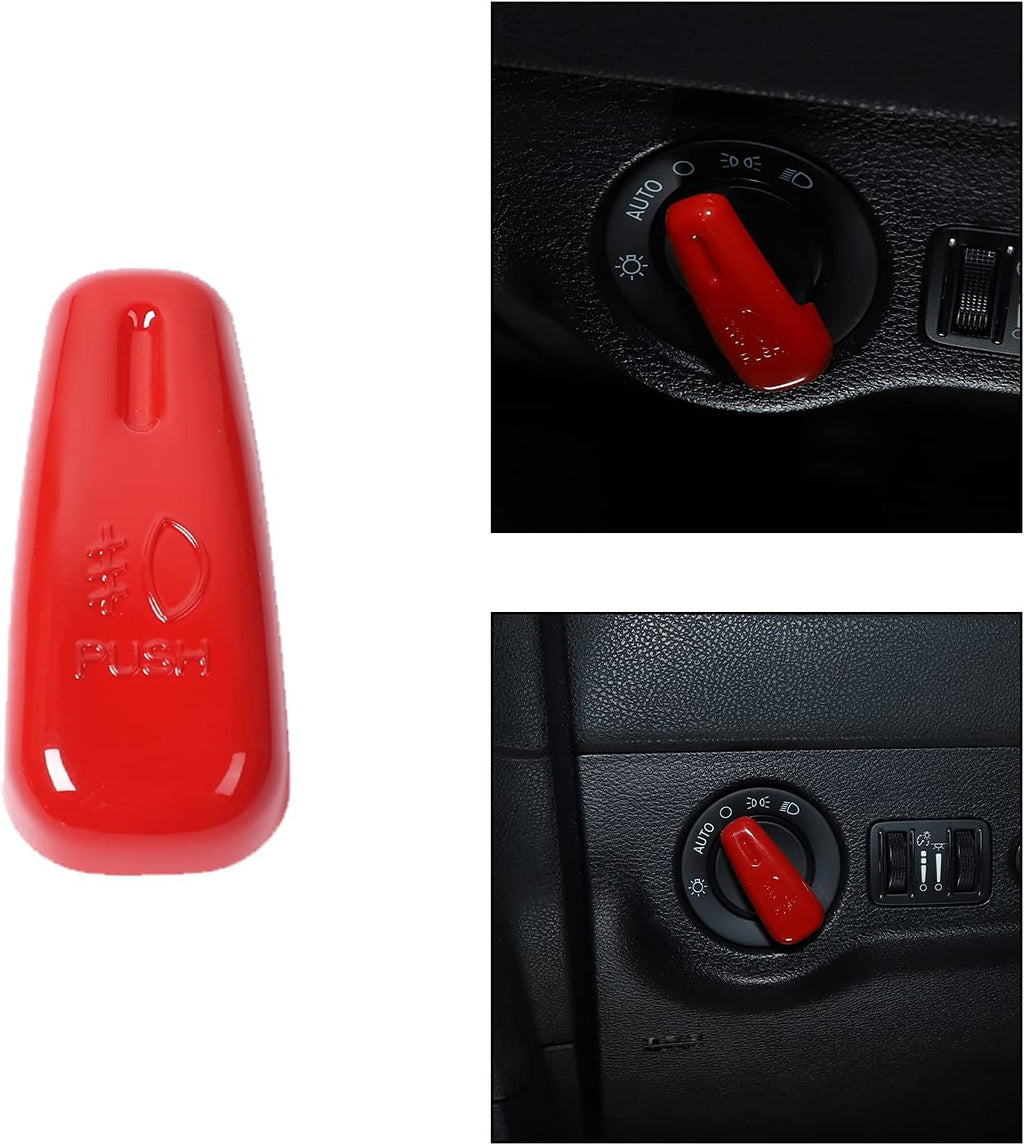 Headlight Control Switch Knob Cover Trim (Red) N88679