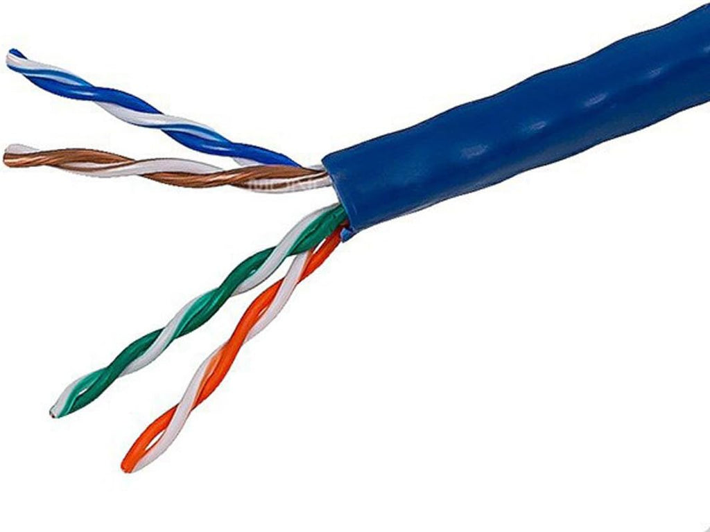 1000FT 24AWG Cat5e UTP Riser Rated Bare Copper Cable - Blue V1881