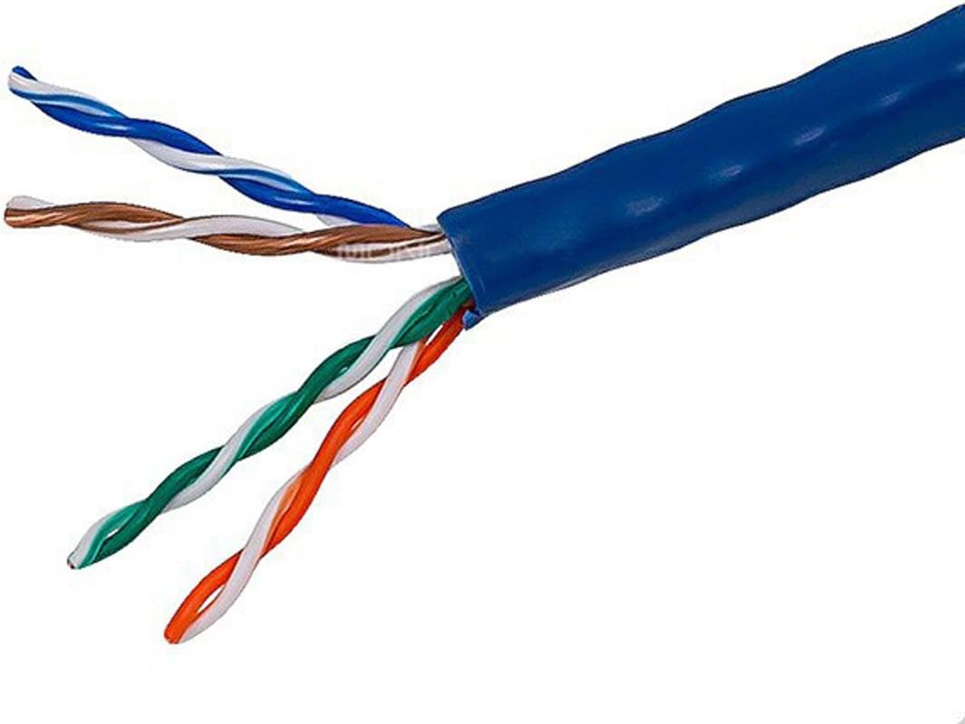 1000FT 24AWG Cat5e UTP Riser Rated Bare Copper Cable - Blue V1881