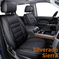 Gray Water Proof Faux Leather Seat Covers Full Set N3338