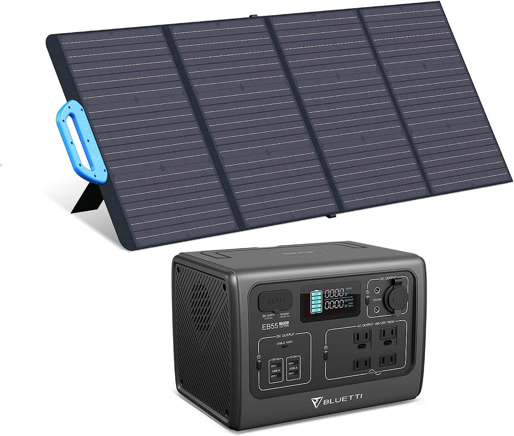 700W 537Wh Portable Power Station with 120W Foldable Solar Panel L194