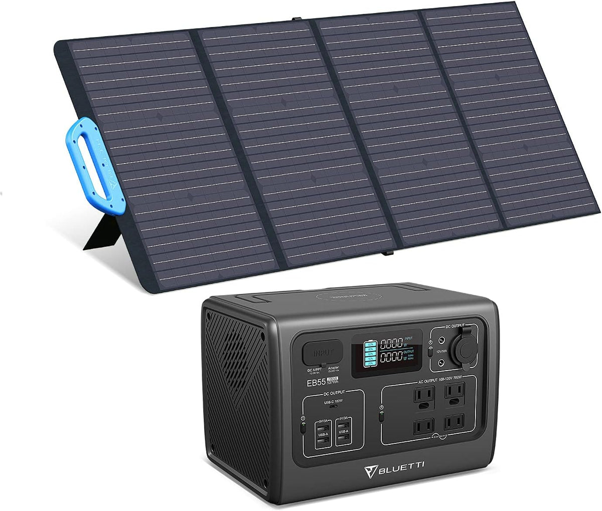 700W 537Wh Portable Power Station with 120W Foldable Solar Panel L194