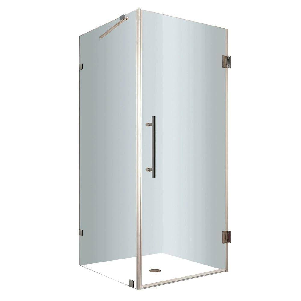 Chrome Frameless Square Shower Enclosure Q1372