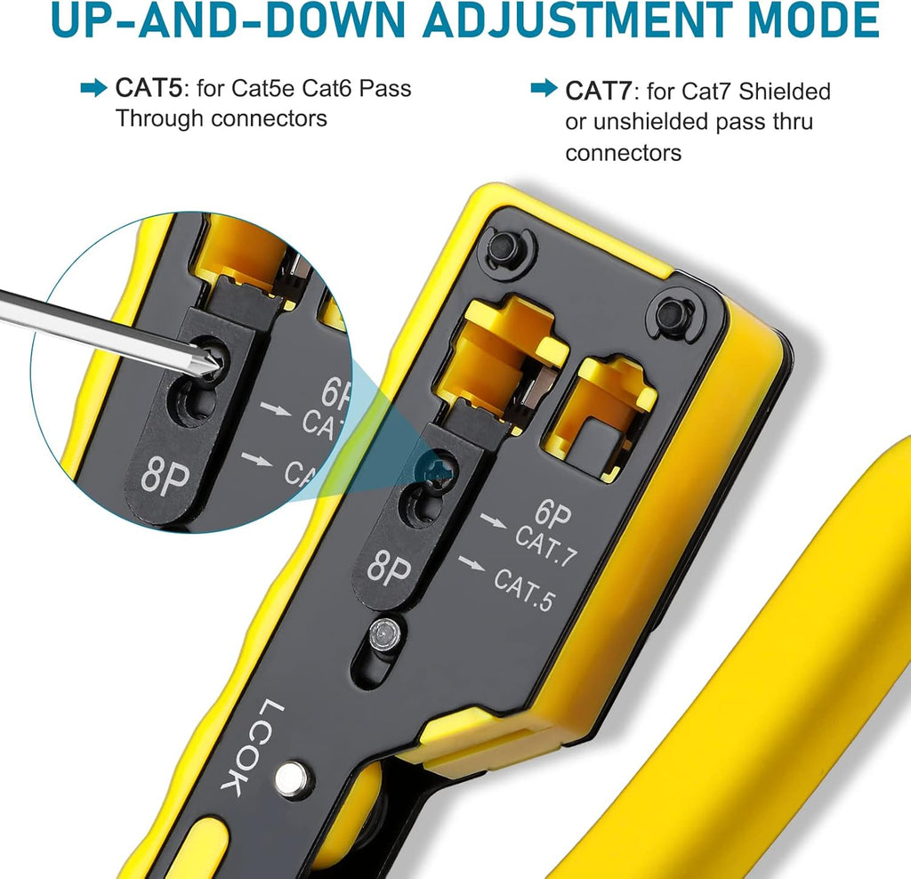 RJ45 Crimp Tool Kit Pass Thru Pack of 2 D1496