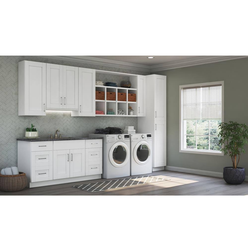 30x30x12 in. Shaker Wall Kitchen Cabinet in Satin White Y8986