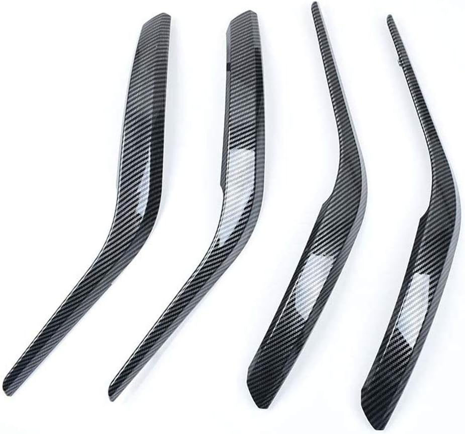 BMW Car Interior Door Grab Pull Handle Cover 4pc-Set Carbon W3724