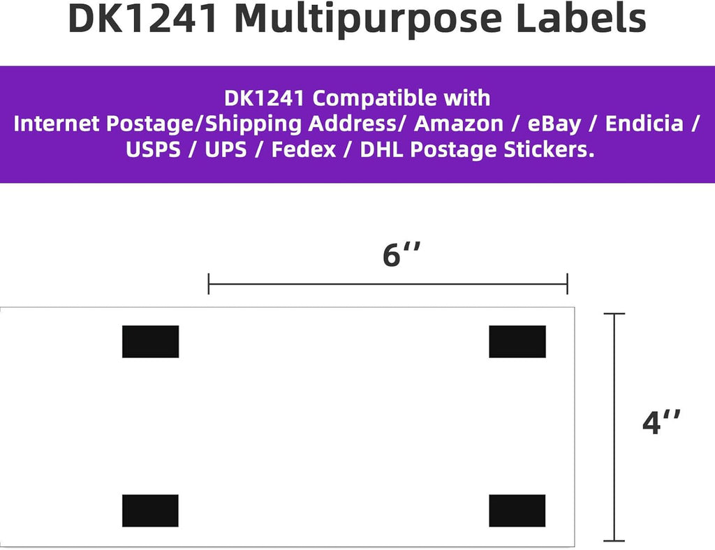 4 x 6 Shipping Label 2400 Labels Pack of 2 H932