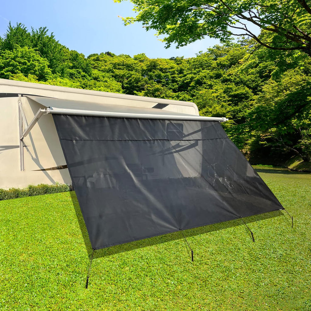 RV Awning Shade Screen with Zipper 9'X15'3'' R714