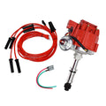 HEI Distributor, 8.0mm Spark Plug Wires, and Battery-Pigtail Harness Kit I537